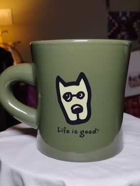 Dog Life Is Good Diner Style Mug